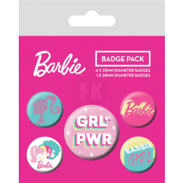 Barbie Pin-Back Buttons 5-Pack Girl Power